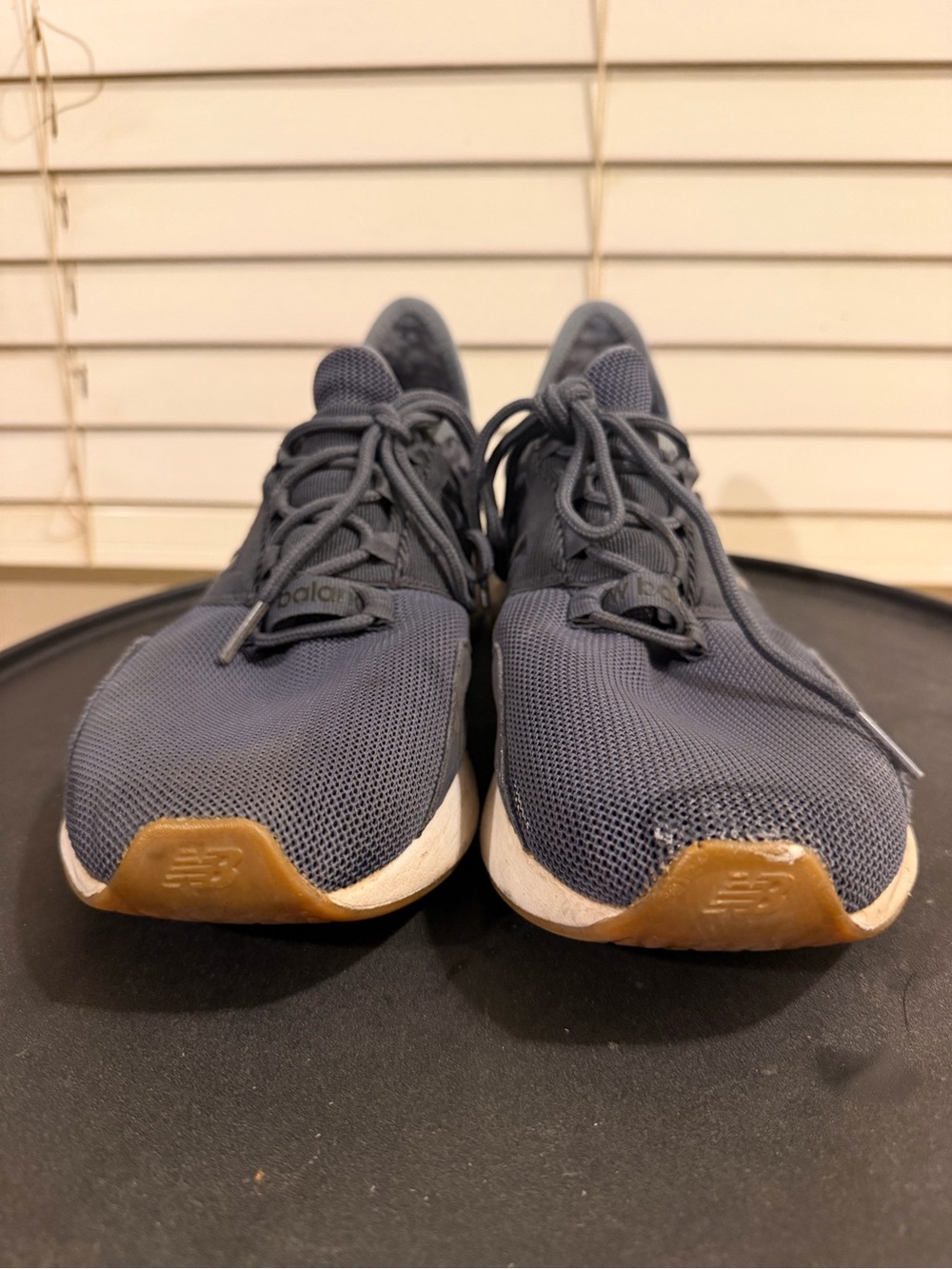 New Balance Men's Navy Athletic Running Shoes with White Midsole - Picture 3 of 4